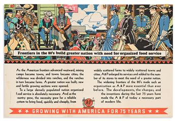 (FOOD & DRINK.) Louis Fancher, artist. Posters for the A&P Supermarket chain from the "Growing with America for 75 Years" series.